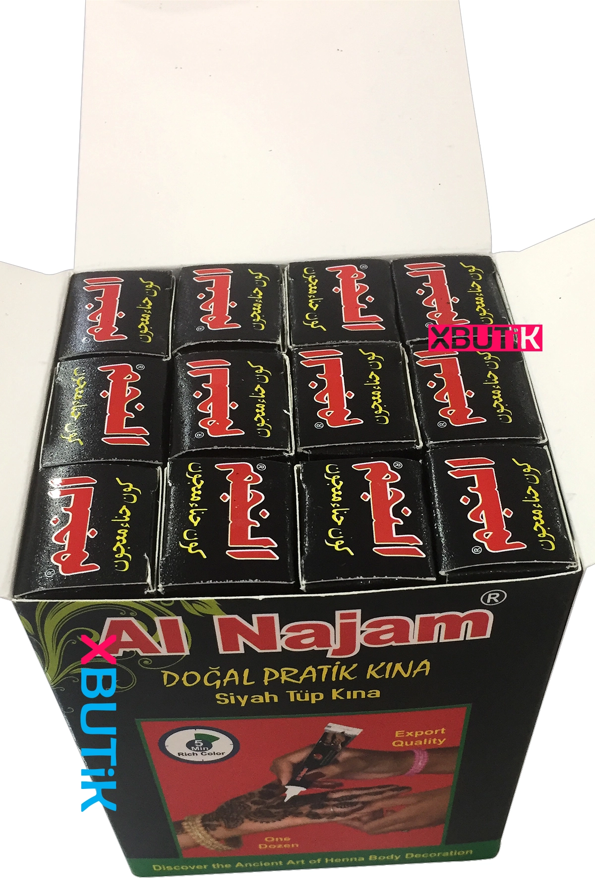 Hint%20Kınası,%20Toptan%20Siyah%20Hint%20Kına%20Dövme,%20Al%20Najam%20Tüp%20Kına%20Dövmesi%2012%20li%20Paket