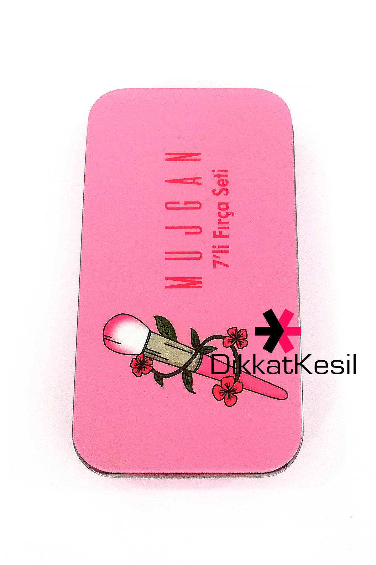 Müjgan%20Makyaj%20Fırça%20Seti,%20Metal%20Kutulu%20Pembe%20Makyaj%20Fırçaları%207%20li