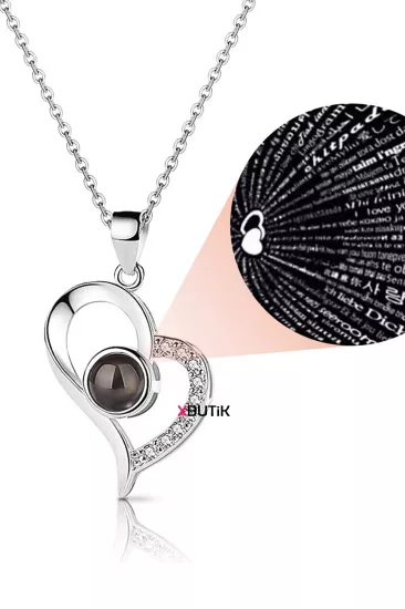 100 Dilde Seni Seviyorum Kolyesi, Her Dilde Kalpli Kolye Modelleri - XBUTiK