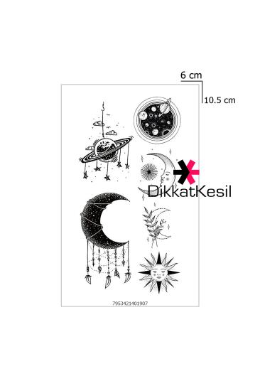 Ay Dövmesi, Güneş Evren Gezegen Geçici Dövme Minimal, Dövme Modelleri - XBUTiK