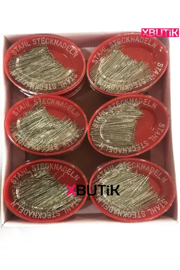 Çelik Toplu İğne Toptan 34 mm 25 gram, Terzi Toplu İğnesi Çeşitleri 12 Adet - XBUTiK