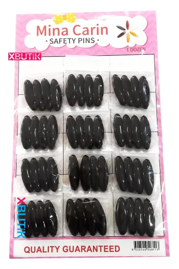 Eşarp Şal İğnesi, Siyah Plastik Çengelli İğne Toptan, Çengelli İğneler - XBUTiK