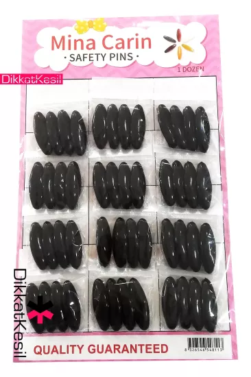 Eşarp Şal İğnesi, Siyah Plastik Çengelli İğne Toptan, Çengelli İğneler - XBUTiK