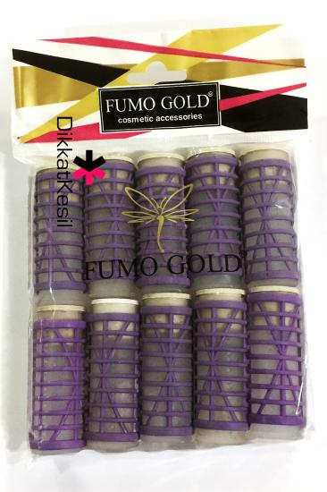 Fumo Gold Kaynatmalı Bigudi, Isıtmalı Saç Bigudisi Mor 10 Lu Bigudi Çeşitleri - XBUTiK