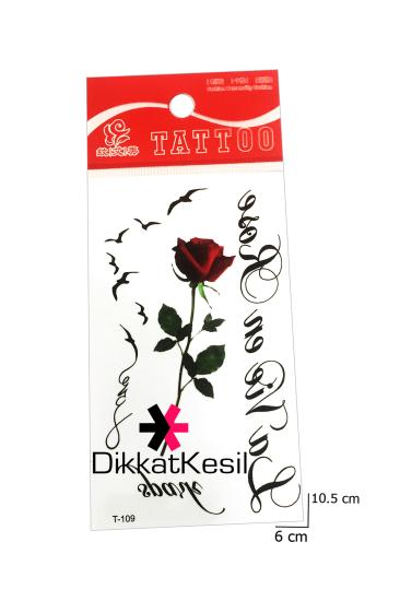 Gül Dövmesi, Geçici Kuş Spark Yazı Dövmesi, La Vie En Rose Dövme Modelleri - XBUTiK