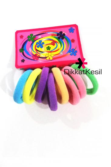 Havlu Lastik Toka, Renkli Küçük Lastik Toka 8 li Pastel Renkler Saç Lastikleri - XBUTiK