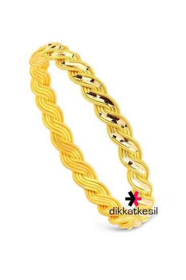 İmitasyon Aynalı Burma Bilezik, Altın Kaplama Buse Burma Bilezik 8 Telli Örgü Paftalı Bilezik Modelleri - XBUTiK