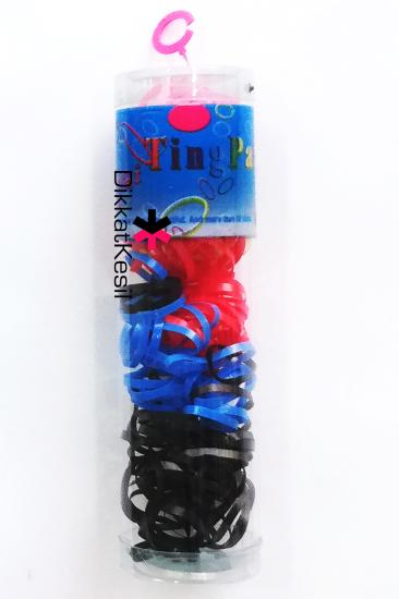 İnce Lastik Toka Siyah, Minik Lastik Toka, Çocuk Saç Lastiği Toka, Kız Çocuk Tokaları - XBUTiK