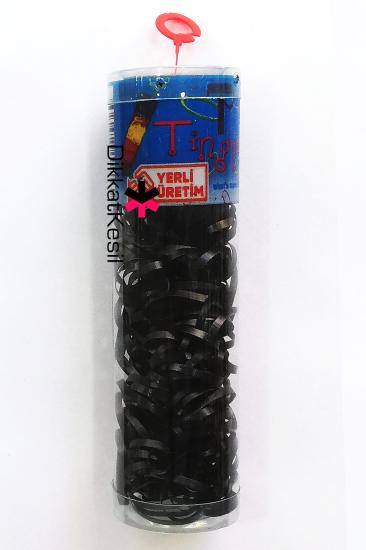 İnce Lastik Toka Siyah, Minik Lastik Toka, Çocuk Saç Lastiği Toka, Kız Çocuk Tokaları - XBUTiK