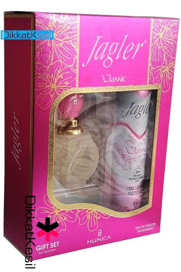 Jagler Kadın Parfüm Seti Edt 60 ml ve Deodorant 150 ml Pembe Parfüm Çeşitleri - XBUTiK