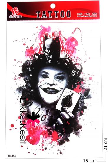 Joker Dövmesi, Gülen Yüz Geçici Joker Dövme, Joker Batman Dövme Modelleri - XBUTiK