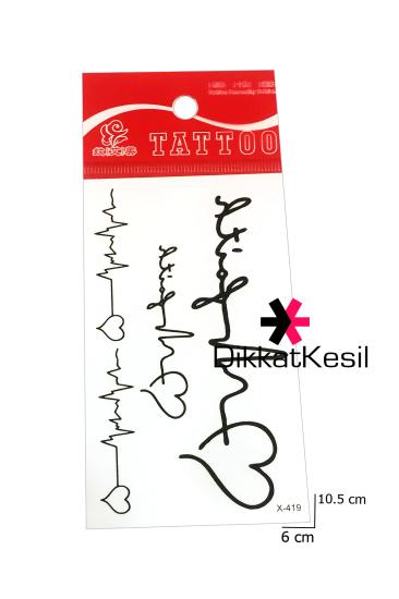 Kalp Atışı Dövmesi, Geçici Dövme Kalp Ritmi Aşk, Heartbeat Dövme Modelleri - XBUTiK