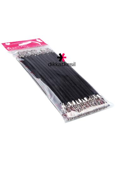 Kancalı Saç Lastiği, Çengelli Lastik Toka Siyah 24 lü Toka Modelleri - XBUTiK