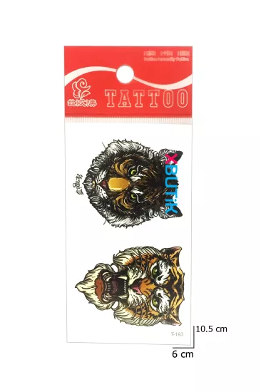 Kaplan Dövmesi, Geçici Minimal Kaplan Kafası Dövme, Tiger Dövme Modelleri - XBUTiK