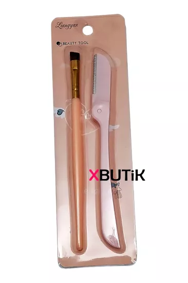 Kaş Jileti, Kadın Usturası ve Açılı Fırça, Kaş Seti Pembe Ustura Çeşitleri - XBUTiK
