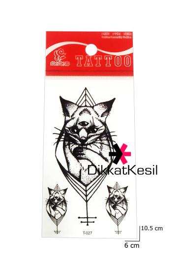 Kedi Dövmesi, Minimal Siyah Beyaz Geçici Dövme Kedi, Dövme Modelleri Mini - XBUTiK