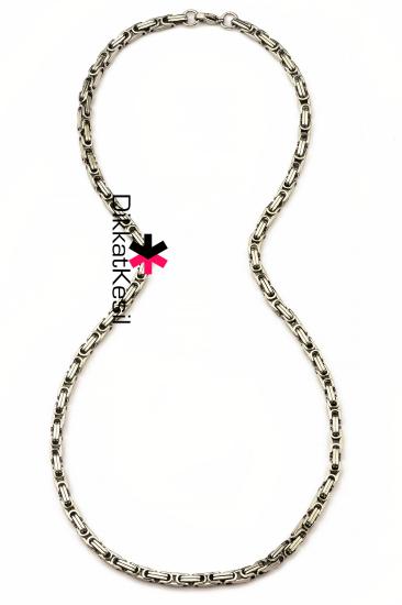 Kral Zincir Kolye, Erkek Çelik Kral Kolye 55 cm, Erkek Kolyeleri - XBUTiK