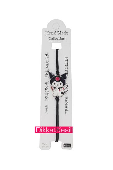Kuromi Bileklik, Siyah İpli Metal Anime Bileklik Modelleri - XBUTiK