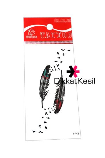 Kuş Tüyü Geçici Dövme, Yapıştırma Tüylü Kuş Geçici Dövme, Tattoo Sticker Çıkartma Dövmeler - XBUTiK