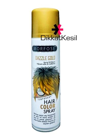 Morfose Dazzle Gold Renkli Saç Spreyi, Altın Sarı Geçici Saç Boyası Renkli Sprey Boyalar - XBUTiK