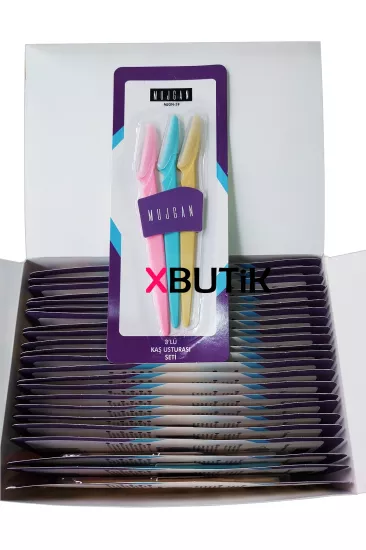 Müjgan Kaş Usturası Toptan, 3 lü Kaş Jileti Ustura Çeşitleri - XBUTiK