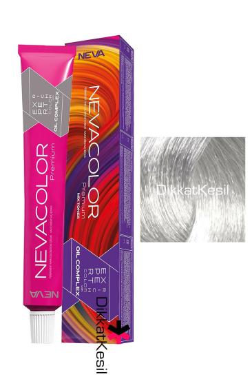 Nevacolor 0.01 Yoğun Gümüş Gri Renk Premium Kalıcı Krem Saç Boyası Tüp, Boya Çeşitleri - XBUTiK