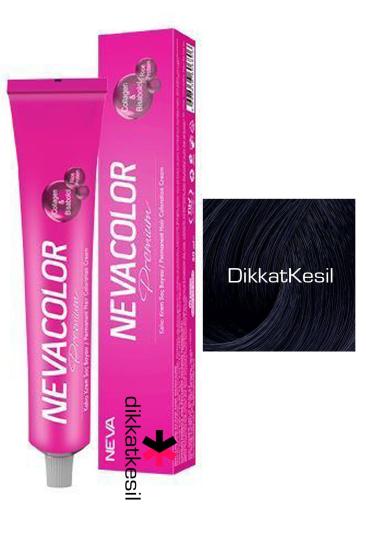 Nevacolor 1.1 Mavi Siyah Renk Premium Kalıcı Krem Saç Boyası Tüp, Saç Boyası Çeşitleri - XBUTiK