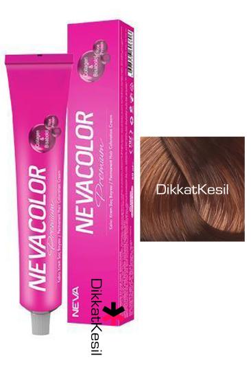 Nevacolor 8.07 Karamel Renk Premium Kalıcı Krem Saç Boyası Tüp, Saç Boyası Çeşitleri - XBUTiK