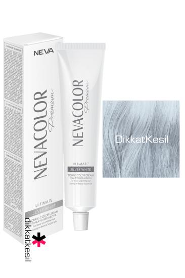 Nevacolor Gümüş Gri Tonlayıcı Renk Premium Kalıcı Krem Saç Boyası, Saç Ürünleri - XBUTiK