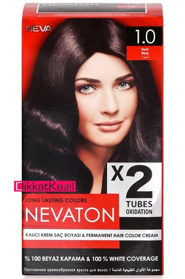 Nevaton 1 Siyah Renk Kalıcı Krem Saç Boyası, Saç Boyaları - XBUTiK