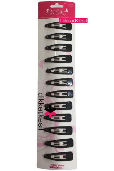 Orta Boy Siyah Metal Çıt Çıt Toka 12 li, Tokalar - XBUTiK