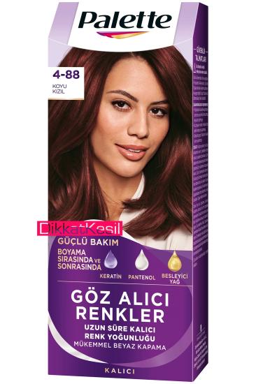 Palette 4.88 Koyu Kızıl Saç Boyası Göz Alıcı Renkler, Palette Saç Boyaları - XBUTiK