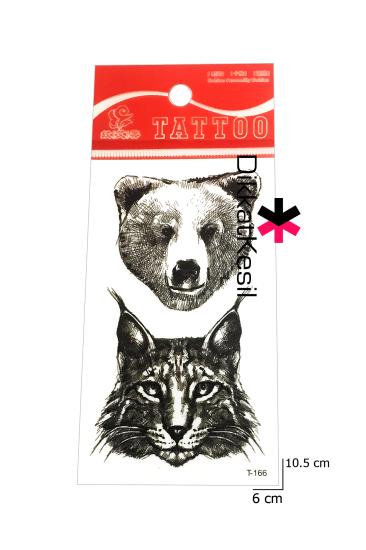 Panda Kedi Dövmesi, Siyah Beyaz Yapışkan Kedi Ayı Kafası Dövme Modelleri - XBUTiK