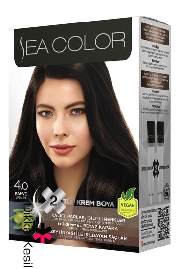 Sea Color 4.0 Kahve Renk Krem Saç Boyası Set, Boyalar - XBUTiK