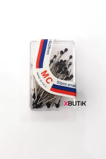 Siyah Başlı Toplu İğne 28 mm 50 li, Toplu İğne Çeşitleri - XBUTiK