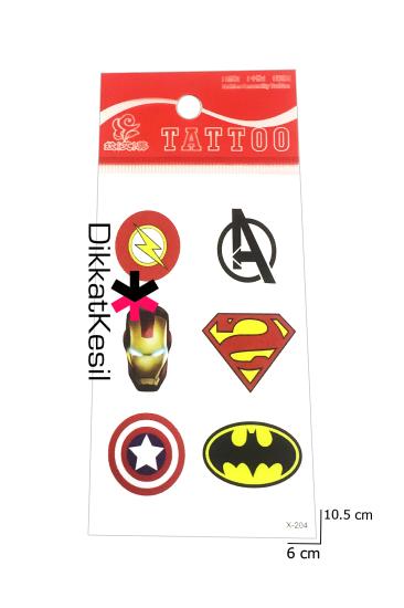 Süper Kahraman Dövmeleri, Çocuk Geçici Dövme, Superhero Dövme Modelleri - XBUTiK