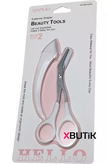 Taraklı Kaş Makası, Qianlili Kaş Usturası, Kaş Bakım Seti Beyaz Kaş Bakım Ürünleri - XBUTiK