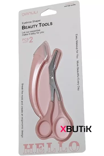 Taraklı Kaş Makası, Qianlili Kaş Usturası, Kaş Bakım Seti Pembe Kaş Bakım Ürünleri - XBUTiK