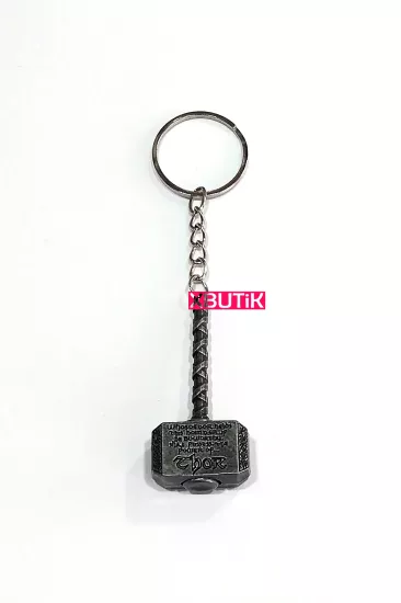Thor Çekici Anahtarlık, Stres Çarklı Thor Baltası Anahtarlık Çeşitleri Gri - DikkatKesil